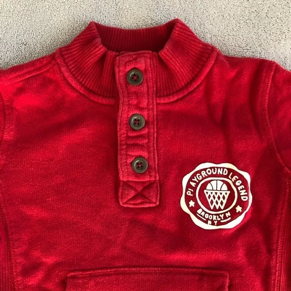 Baby Gap Mock Neck mid-Button Up Sweatshirt